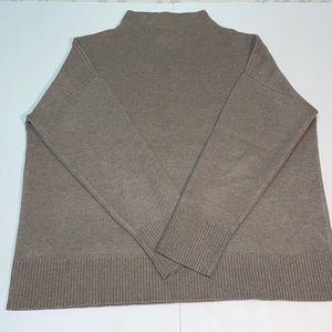 Massimo Dutti Mock-Neck Brown Long-sleeve …
